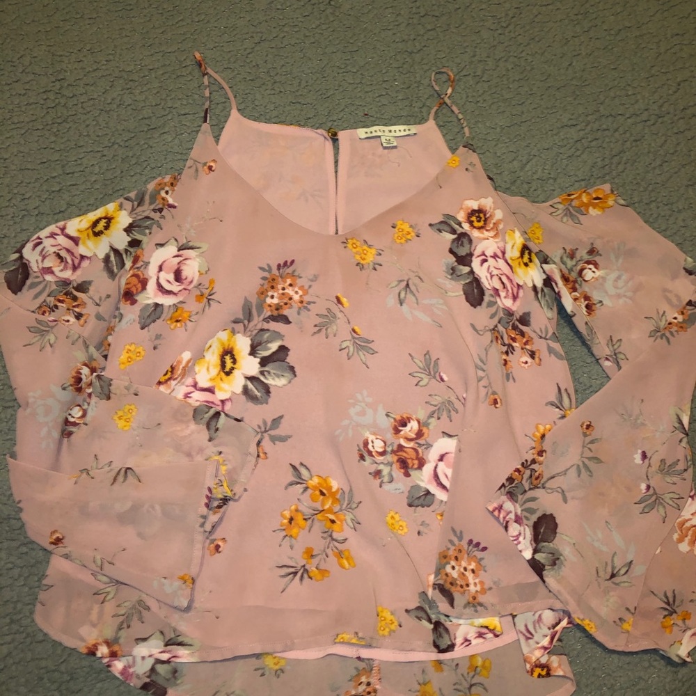 Floral pink blouse